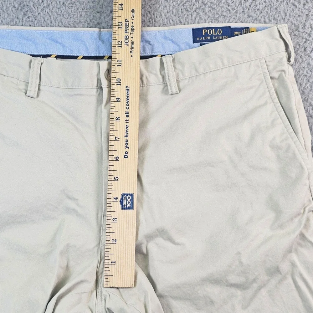 Polo Ralph Lauren Polo Chino Pants Mens 38x32 Beige Slim Stretch Straight Casual